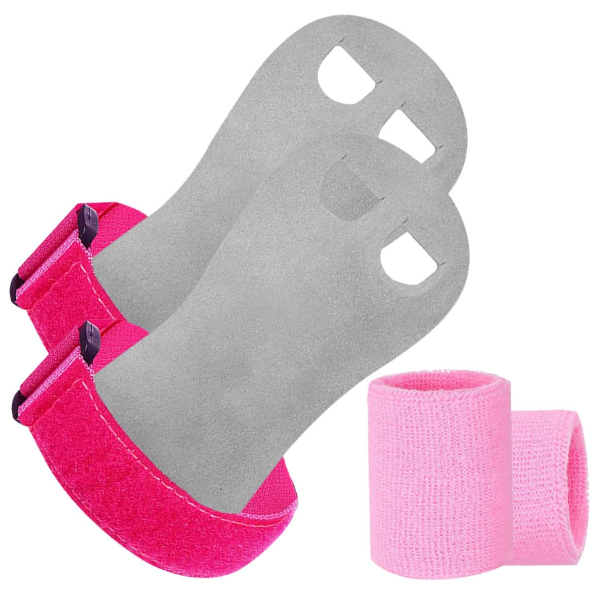 HANABASS Bar Grips Palm Protector Wrist Support Wristbands Set for Gymnastics Sports