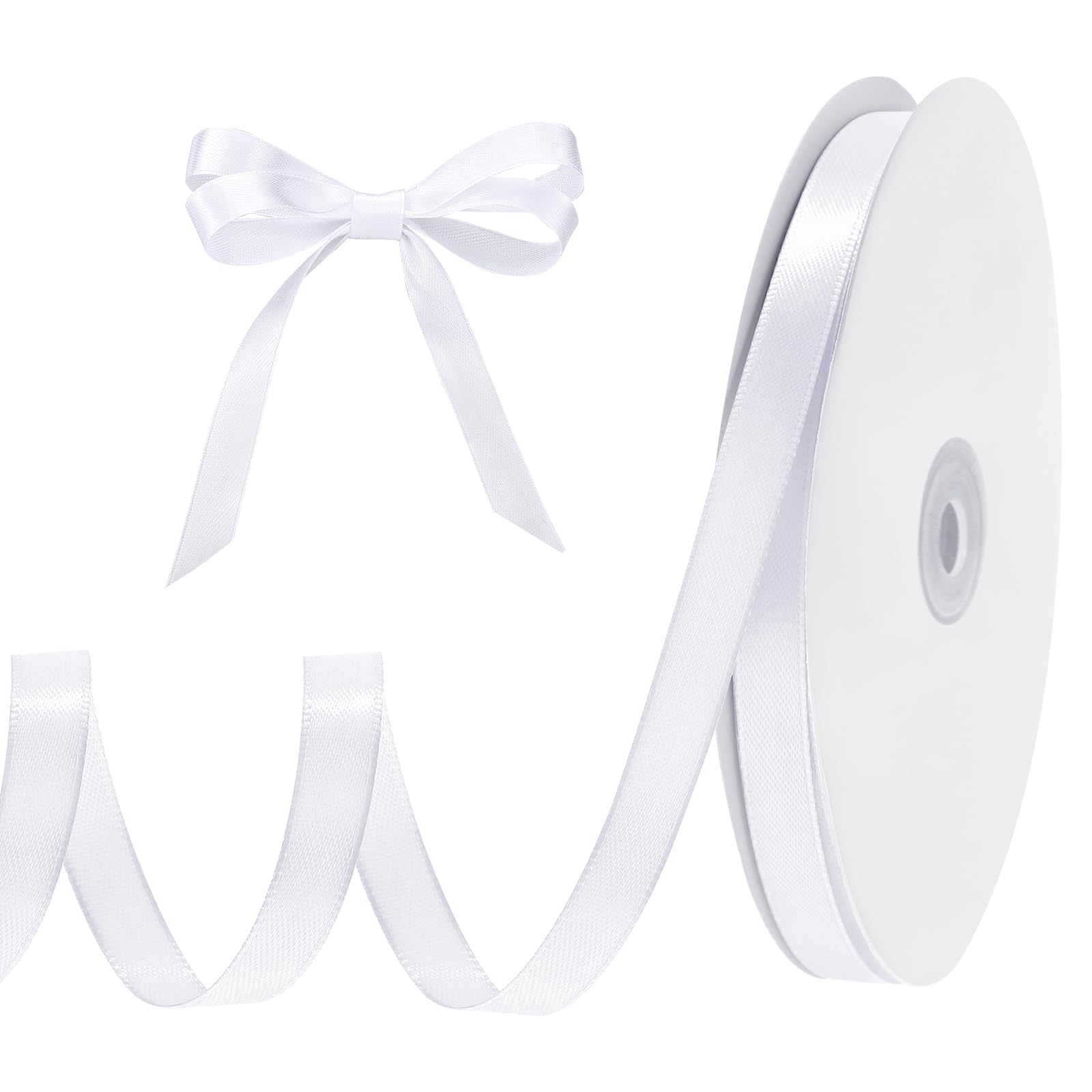 Amazon.com: White Ribbon 3/8 Inch 120 Yards Thin Ribbon