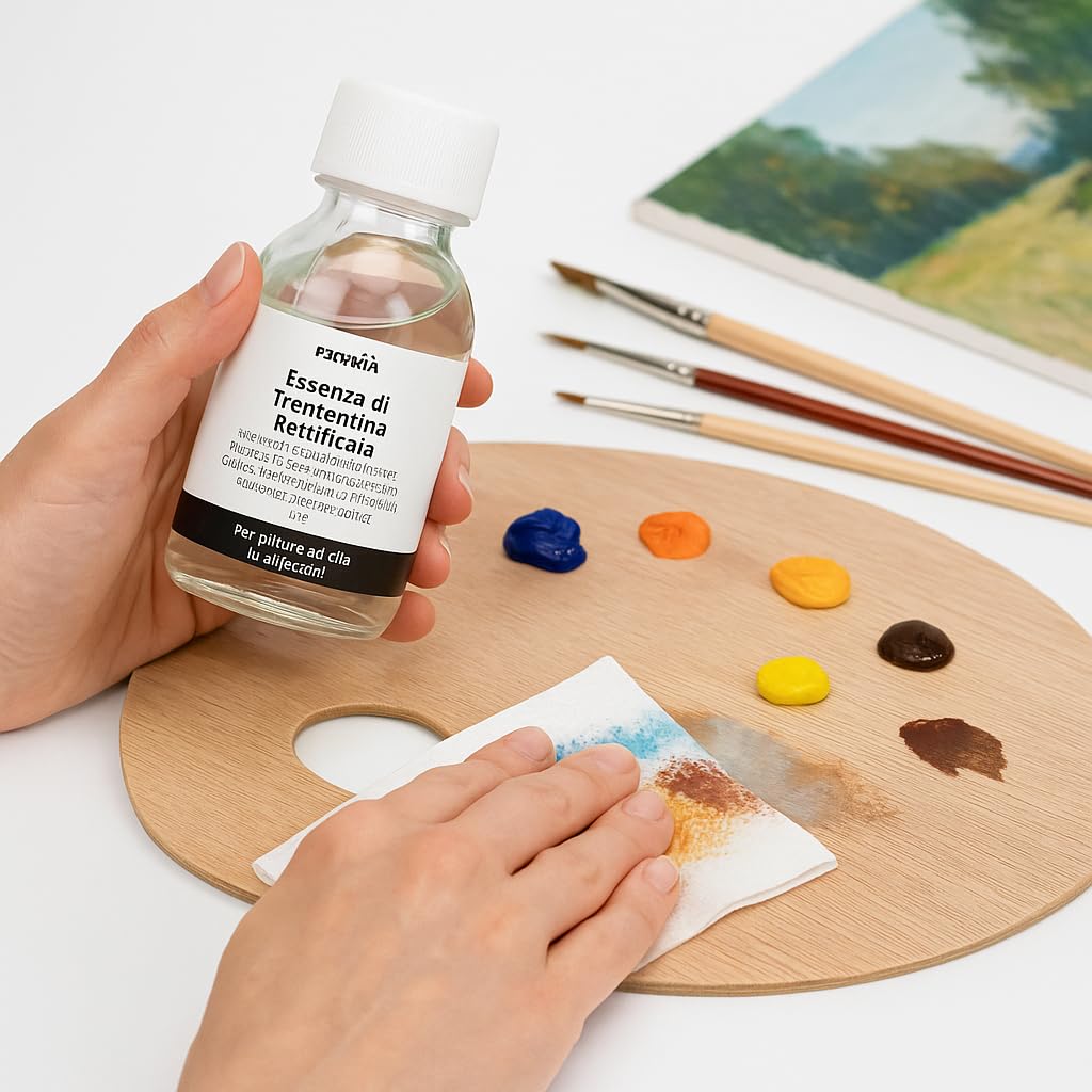 Pryma Essenza di Trementina Rettificata Incolore 125 Ml per Pittura Ad Olio e Pulizia Tavolozze