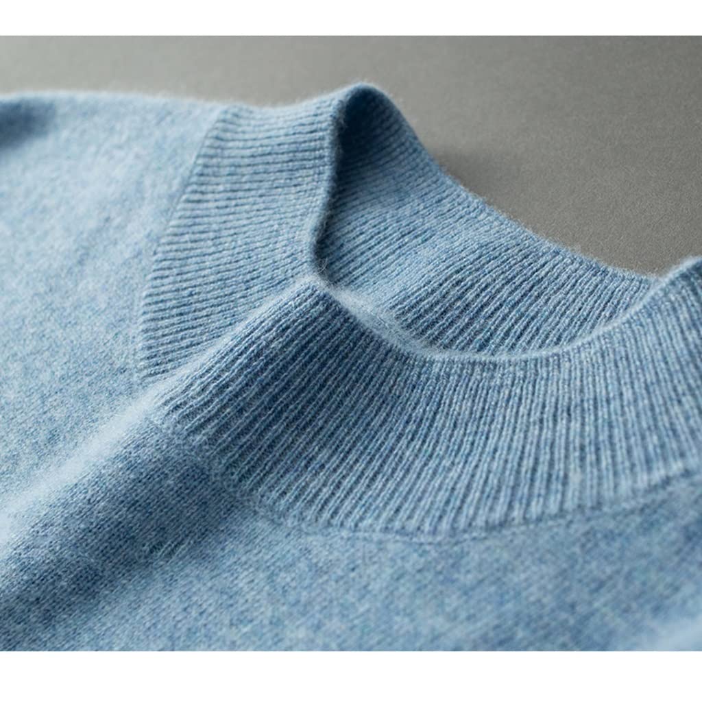 Maglione Casual da Uomo Maglione di cachemire a collo alto da uomo alla moda tutto-fiammifero Maglione lavorato a maglia interno caldo Maglione allentato con fondo casual Maglione Per Uomo ( Color : A