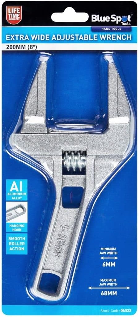 Blue Spot Tools - 200mm (8") Extra Wide Adjustable Wrench