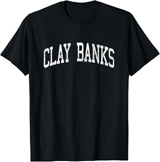 Clay Banks Wisconsin WI Vintage Athletic Sports Design T-Shirt