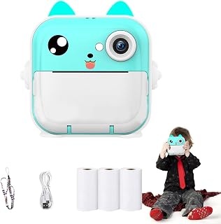 Impressão instantânea da câmera infantil | câmera digital para selfies | Câmeras vídeo 1080P Hd, câmera filmadora infantil com impressão, câmera instantânea para presentes Maidong