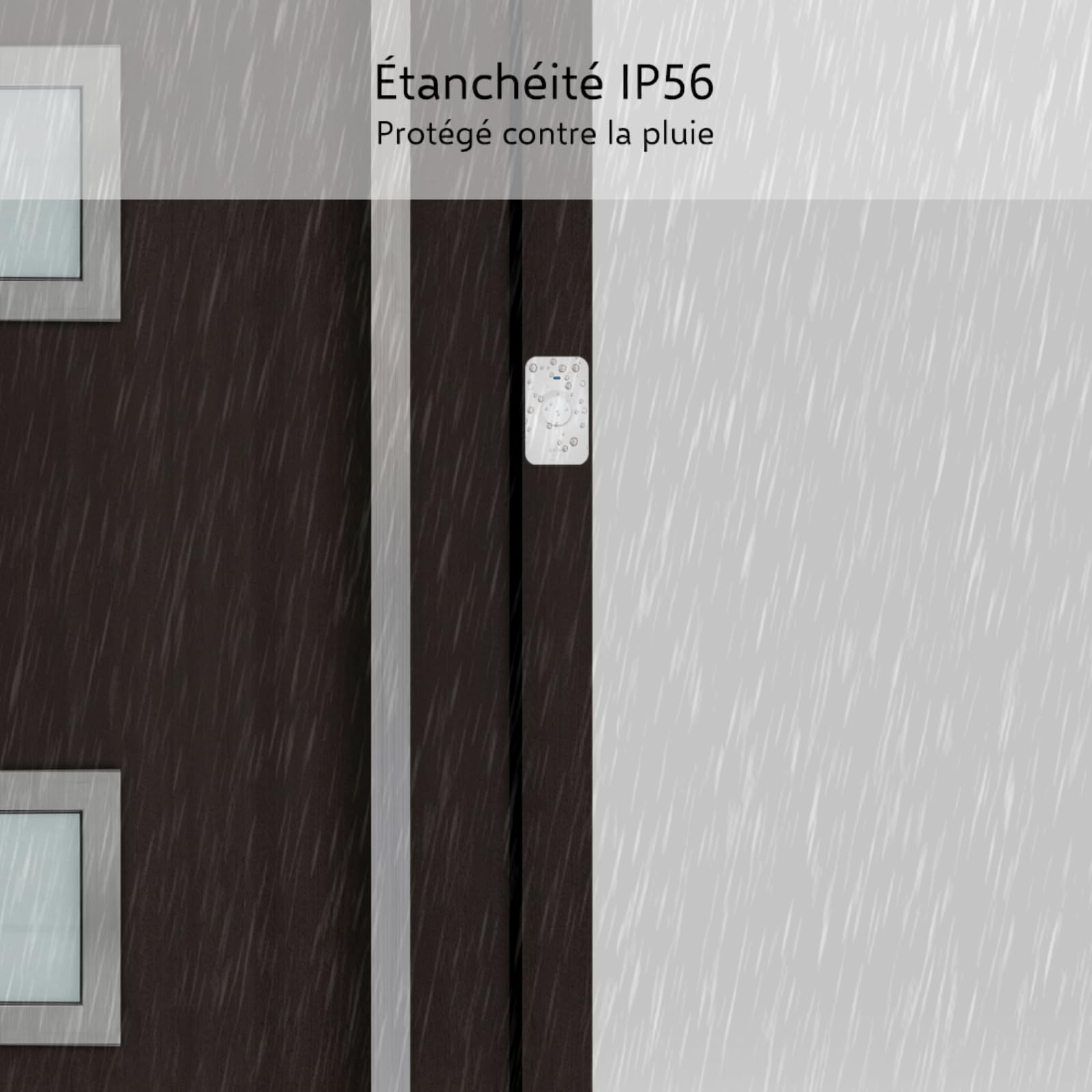 ELRO DB3000 Sonnette de Porte sans Fil - avec 2X récepteur à Piles - 64 Mélodies - Distance sans Fil : 300m - Blanc