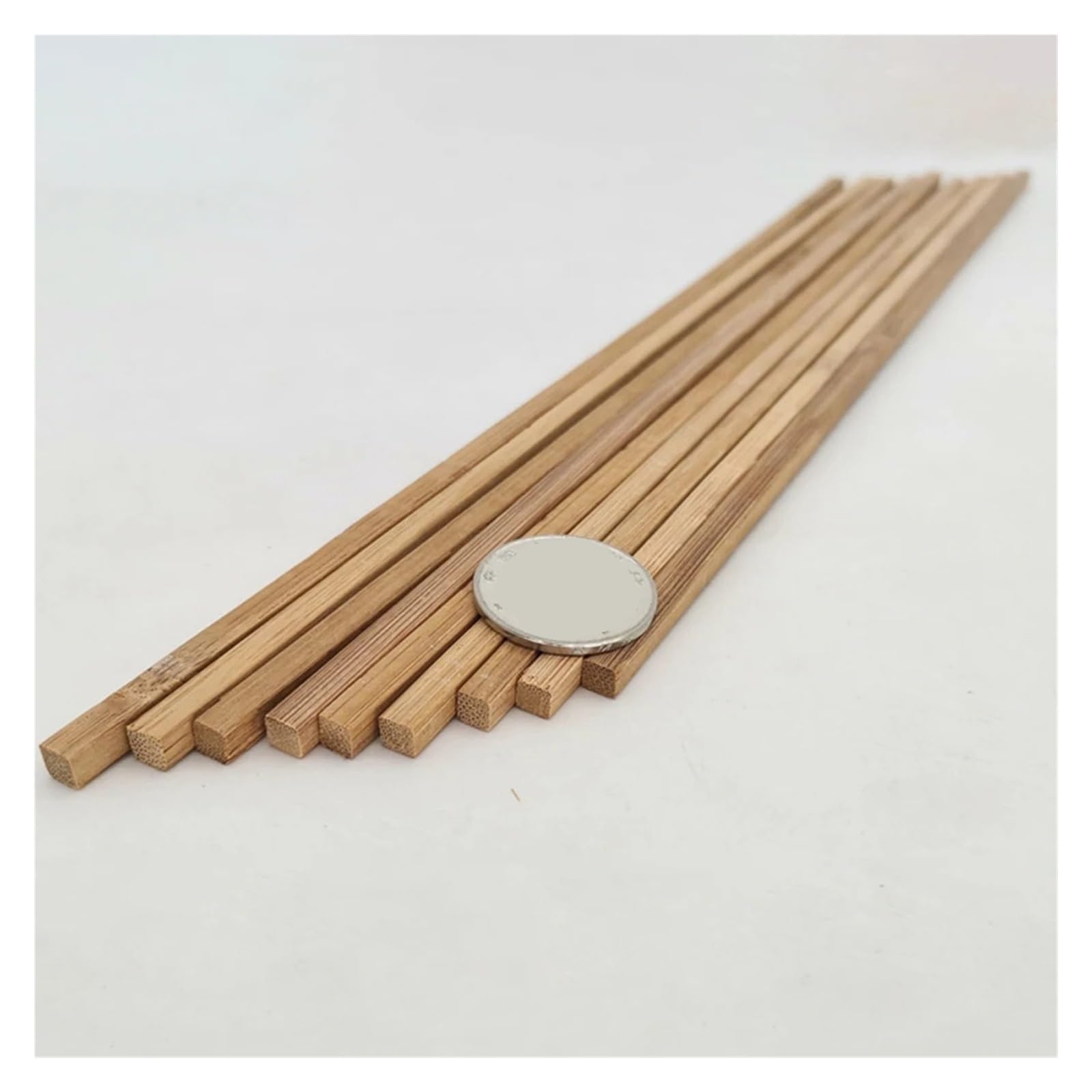Tiges en Bois, Lot de 40 bâtons de Bambou, tiges de Chevilles for travaux manuels, Bricolage, bâtons en Bois Brut, Plusieurs Tailles