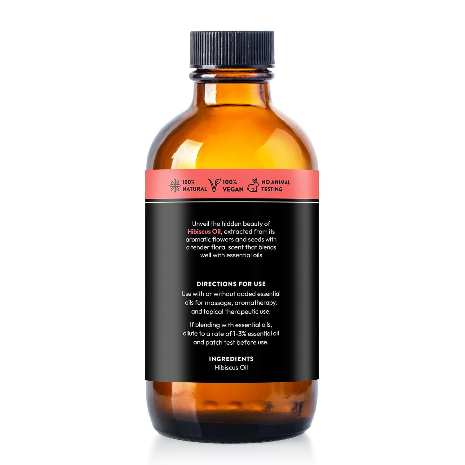 Hibiscus Oil Premium Cold Pressed Carrier Oil (1 oz.) | for Skin, Face, Body, Hair Revitalization |