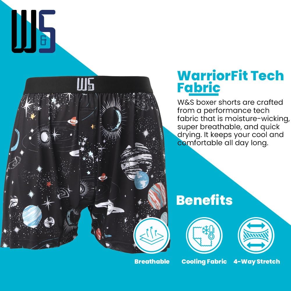 Warriors & Scholars | Mens boxer Shorts | Boxer shorts for men pack of 6 | Printed Mens underwear | Men boxer short underwear - Image 2