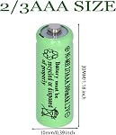 8 Boîtes Ni-MH 2/3AAA 1.2v 300 Mah Batteries rechargeables Bouton Top 3 A/2/3 AAA Batterie pour les lumières solaires, Outdoor Solar Garden Art Batterie légère (Ils ne sont pas AAA Piles de taille)