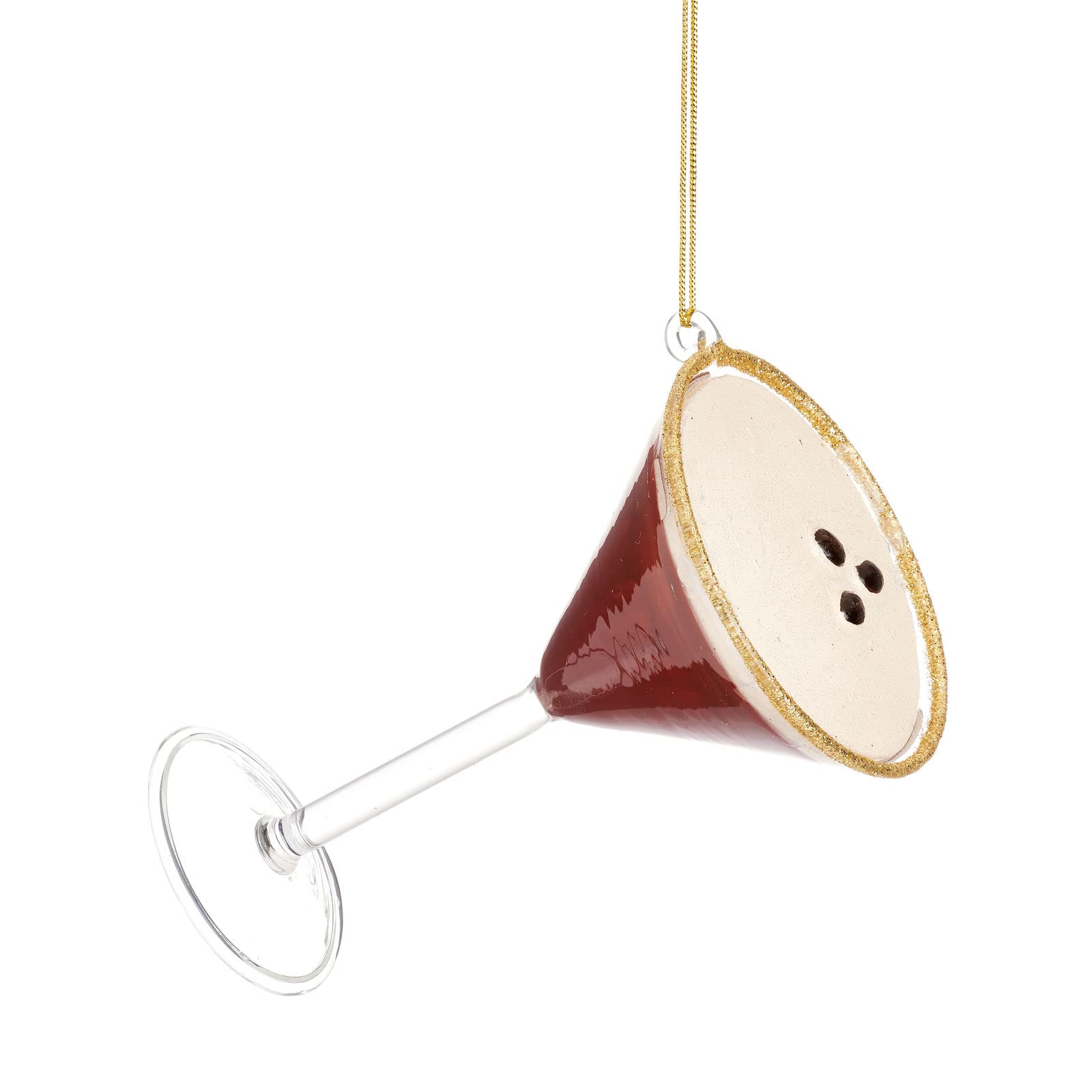 Sass & Belle Espresso Martini Martini Cocktail Hanging Christmas Bauble