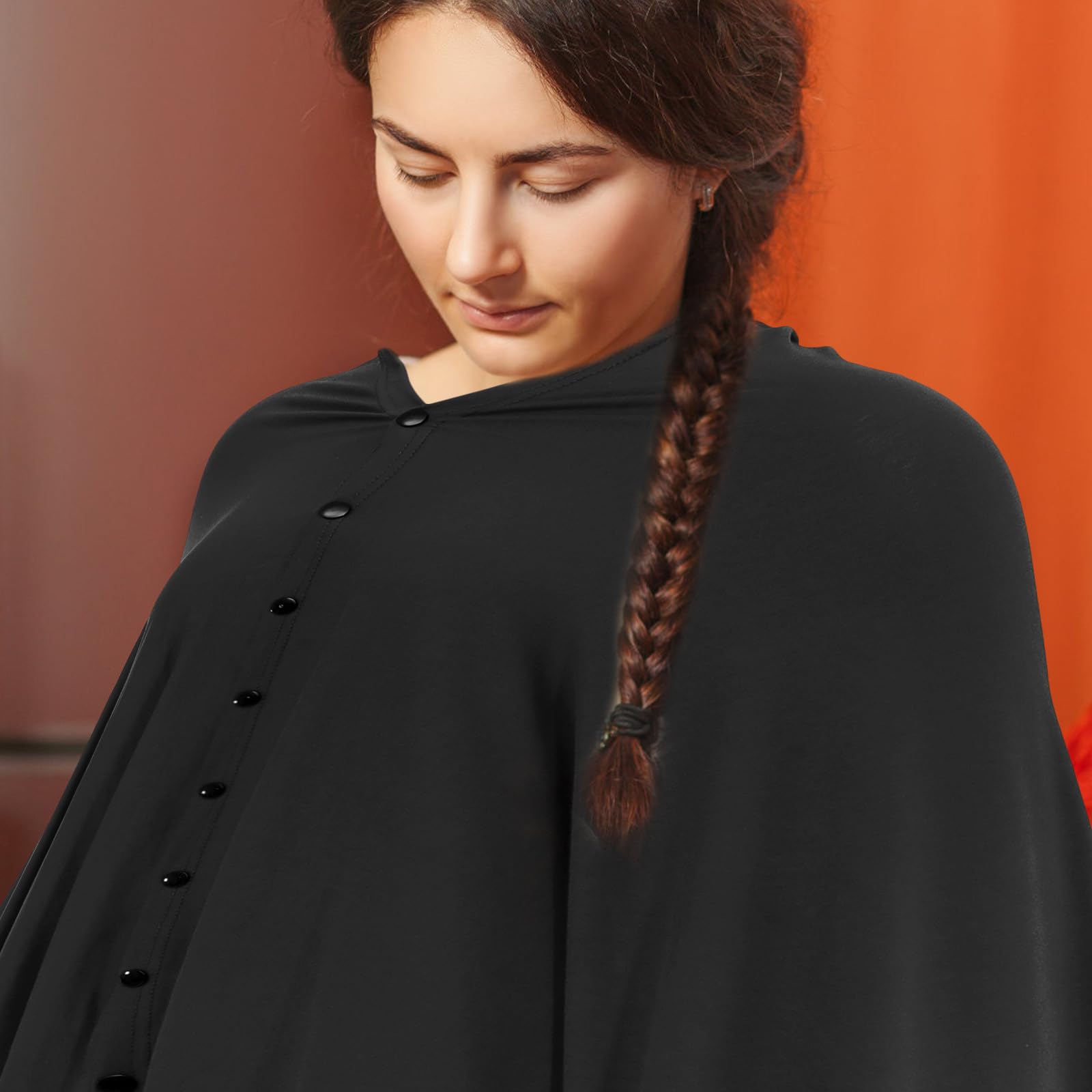 Poncho de Lactancia para Madres, Cubierta de Lactancia Cómoda y Reutilizable de Algodón, Adecuado para Actividades al Aire Libre E Interiores