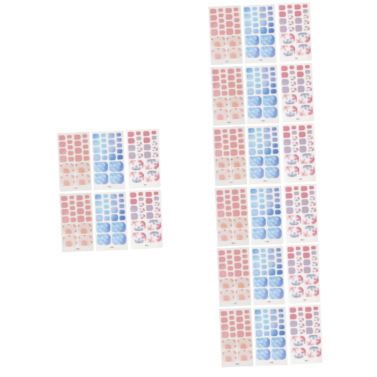 minkissy 4 Set Di Decorazioni Per Unghie Dei Piedi Adesivi Per Unghie Autoadesivi Decorazioni Per Unghie Dei Piedi 6 Fogli * 4