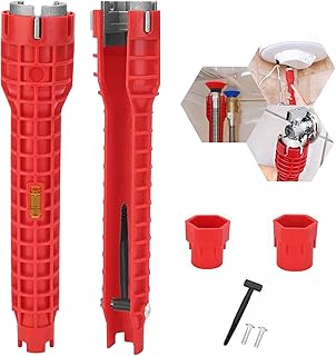 GoPaw 8 in 1 Faucet Wrench Tool, Anti-Slip Faucet and Sink Installer, Sink Faucet Installer Socket Wrench Kit, Multifunctional Plumbing Pipe Spanner Tool for Sink/Bathroom/Kitchen