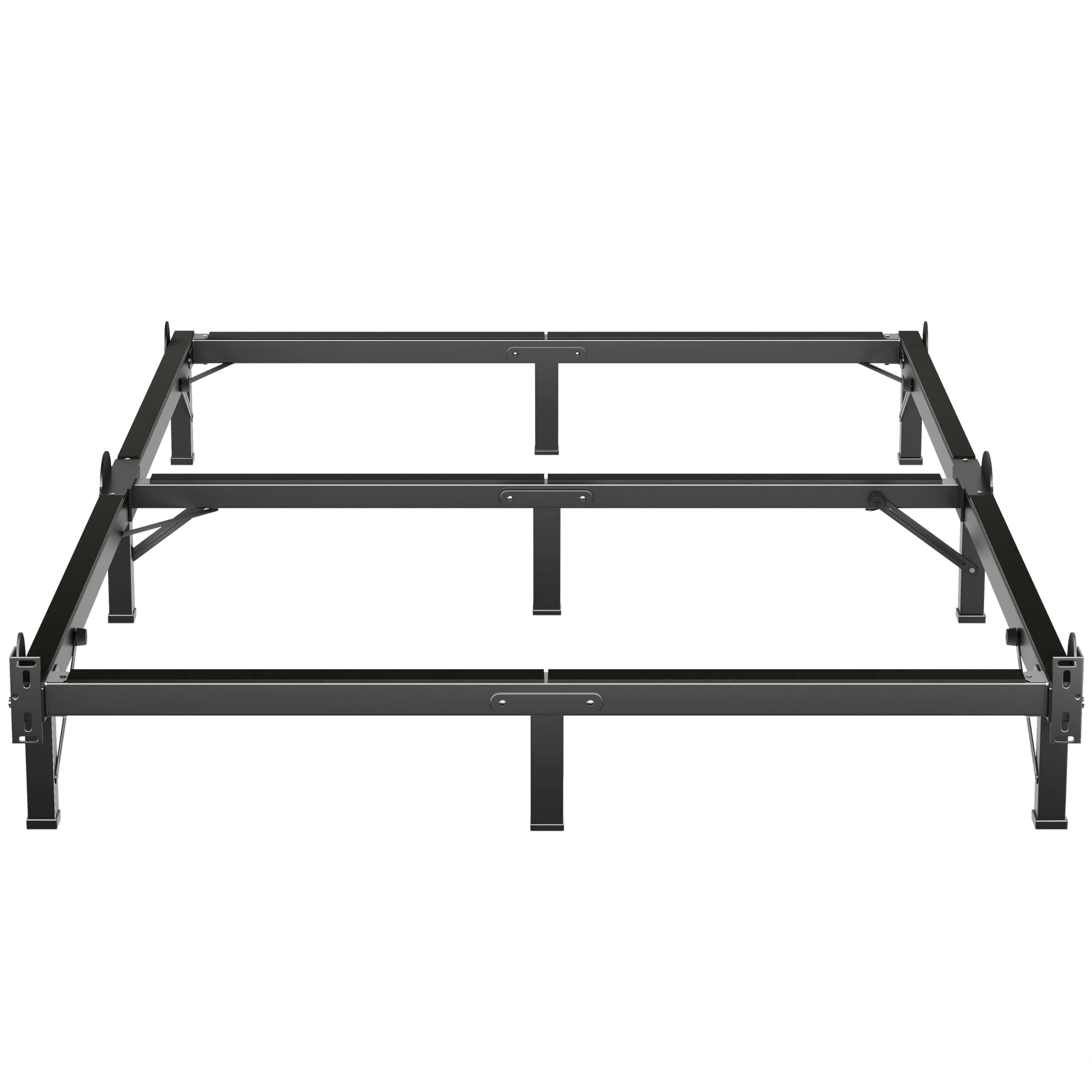 MAF Metal Bed Frame Queen 8 Inches, 9-Legs Support Bed Base, Queen Bed Frame for Box Spring and Mattress, Basics Bed Frame Headboard Attachable Tool-Free Easy Assembly, Black
