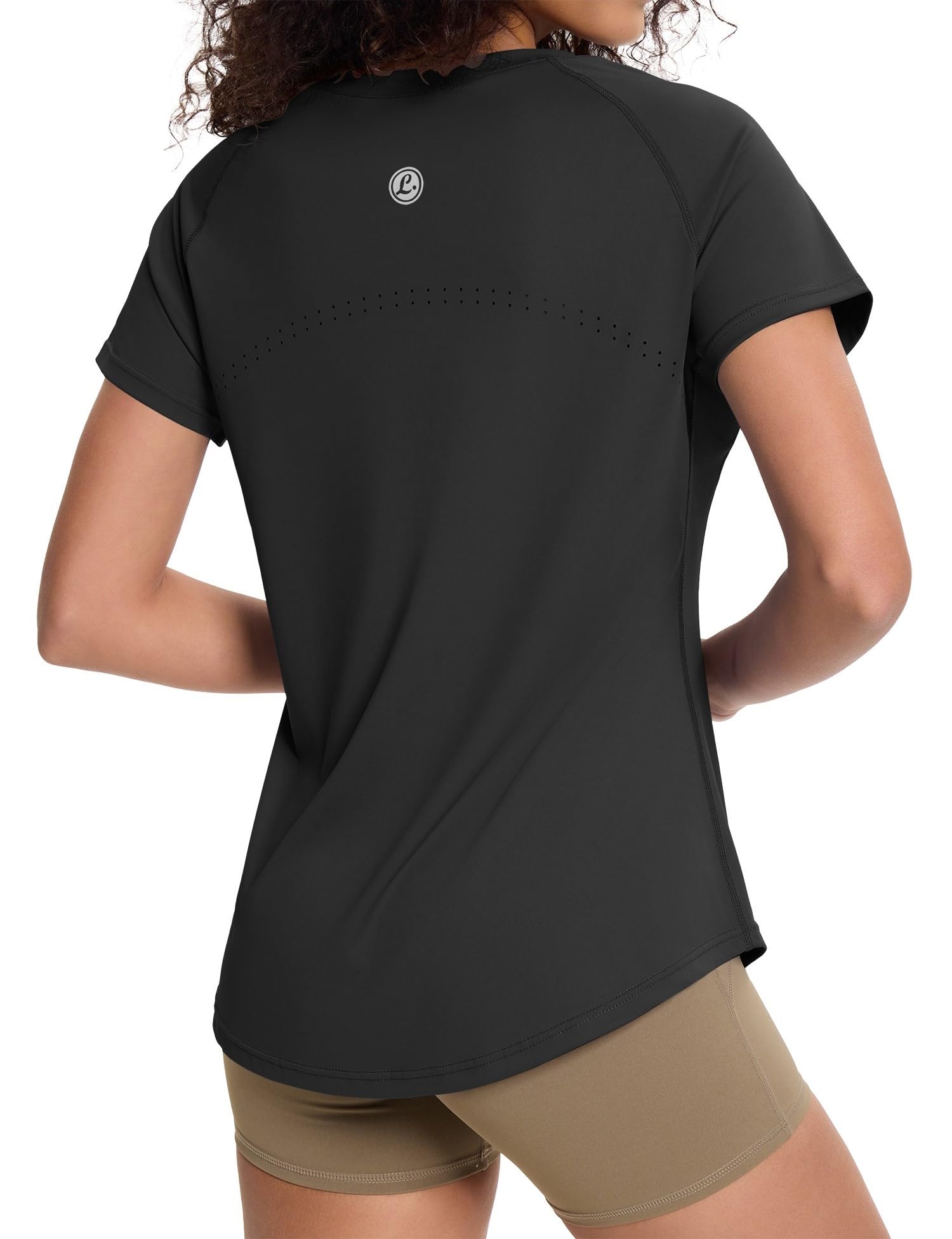 Loovoo Workout Tops for Women Loose Fit Breathable Activewear Cool Quick Dry Gym Athletic Tee Top