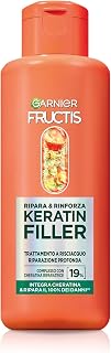 Garnier Fructis, Trattamento con Risciacquo, Per Tutti i Capelli Danneggiati, Riparazione Profonda, Per Capelli Più Forti, Con Olio di Marula e Cheratina, Keratin Filler, Ripara&Rinforza, 200 ml