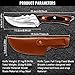 AmHoo Outdoor Tool Professional Bushcraft Knife, Boning Knife, Survival Hunting Knife,Tactical Knife, Camping Knife,With Handle Color Wood Ultra Sharp Steel Blade