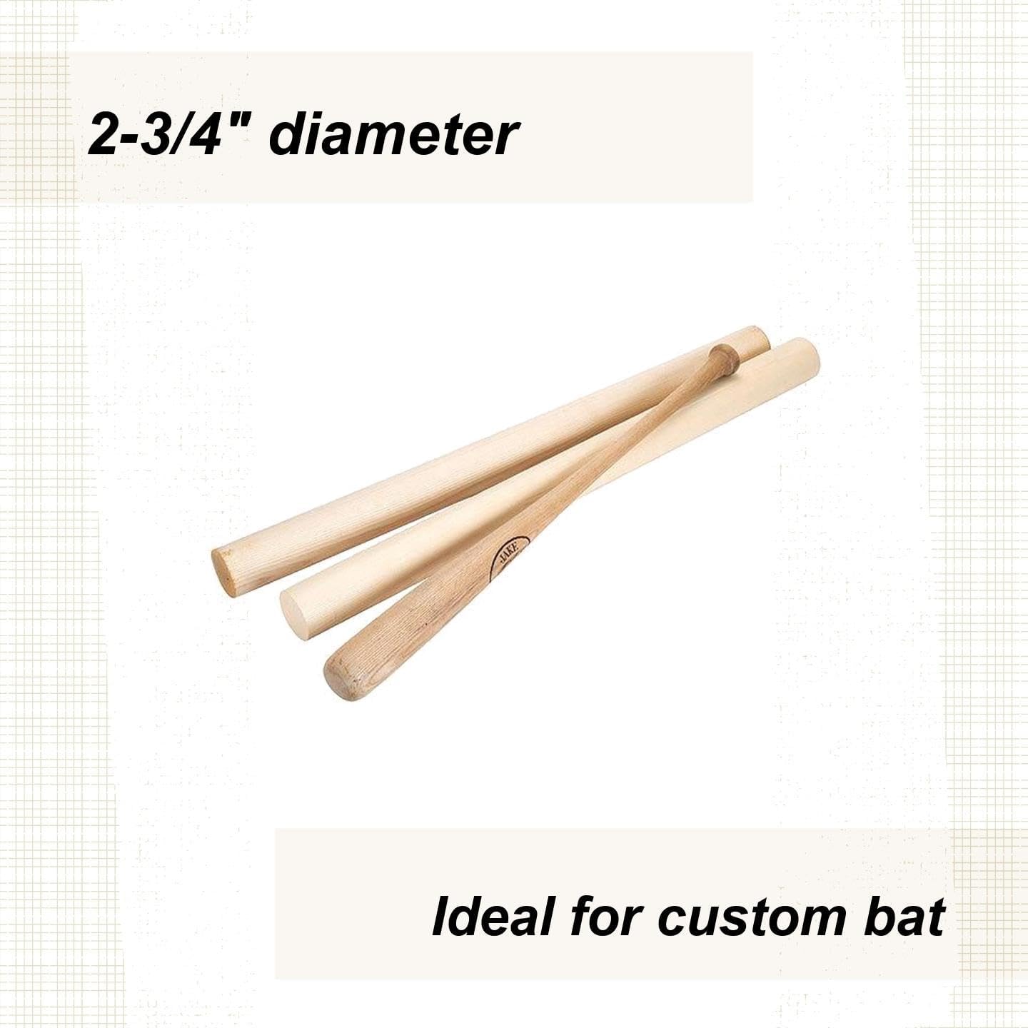 Woodcraft Baseball Bat Billet Hard Maple 2-3/4" X 37" 1-Piece
