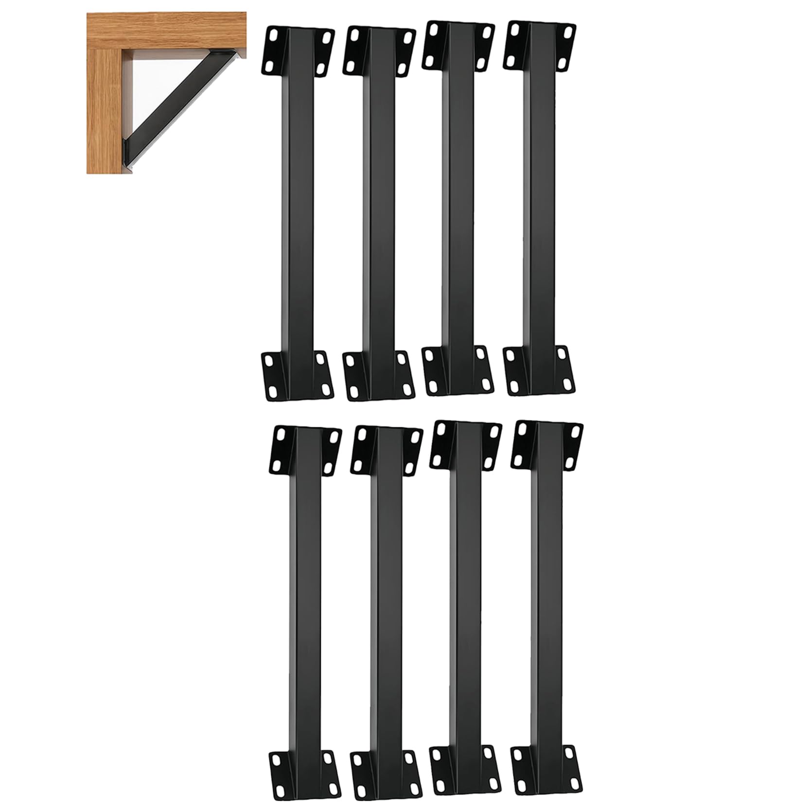 LQSYBHD 45 Degree Angle Support Bracket,Wooden Structures Support 45 Degree Corner Brace 45 Corner Angle Brace Heavy Duty for Wood Beam Pergola Brackets for Wood Post(Color:8pack)
