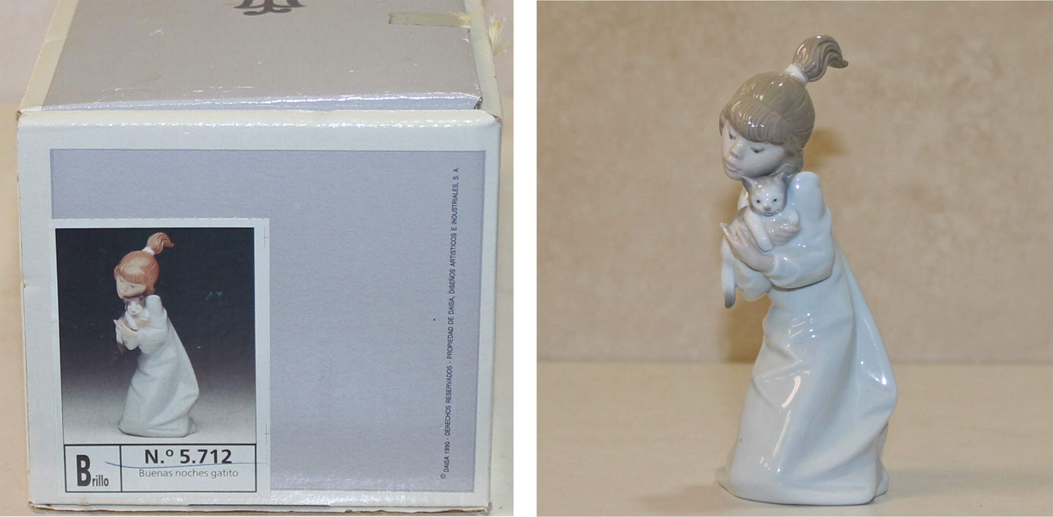 Amazon.com: Lladro Figurine 5712 Sleepy Kitten : Home & Kitchen