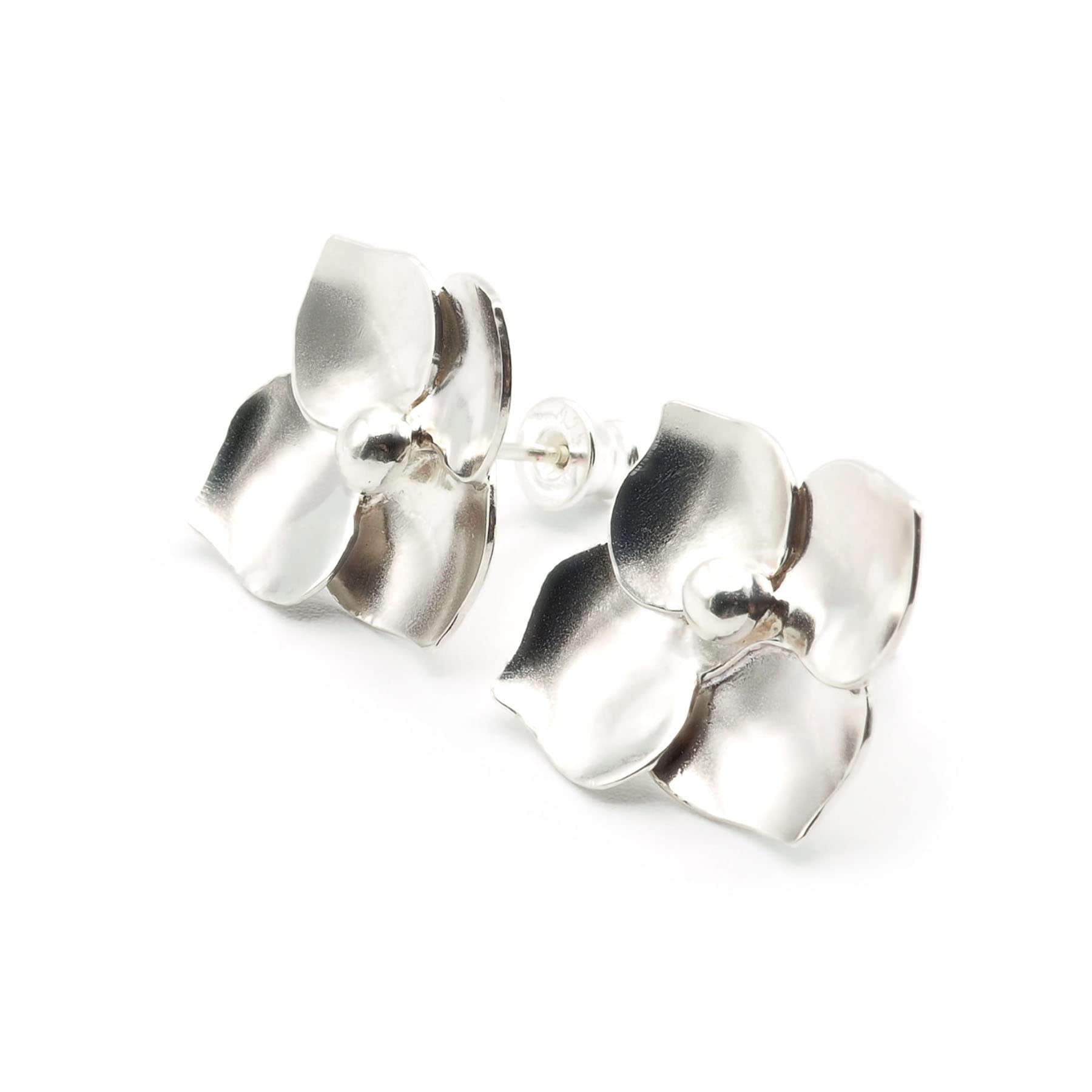 Pendientes Flor de Hortensia en Plata 925