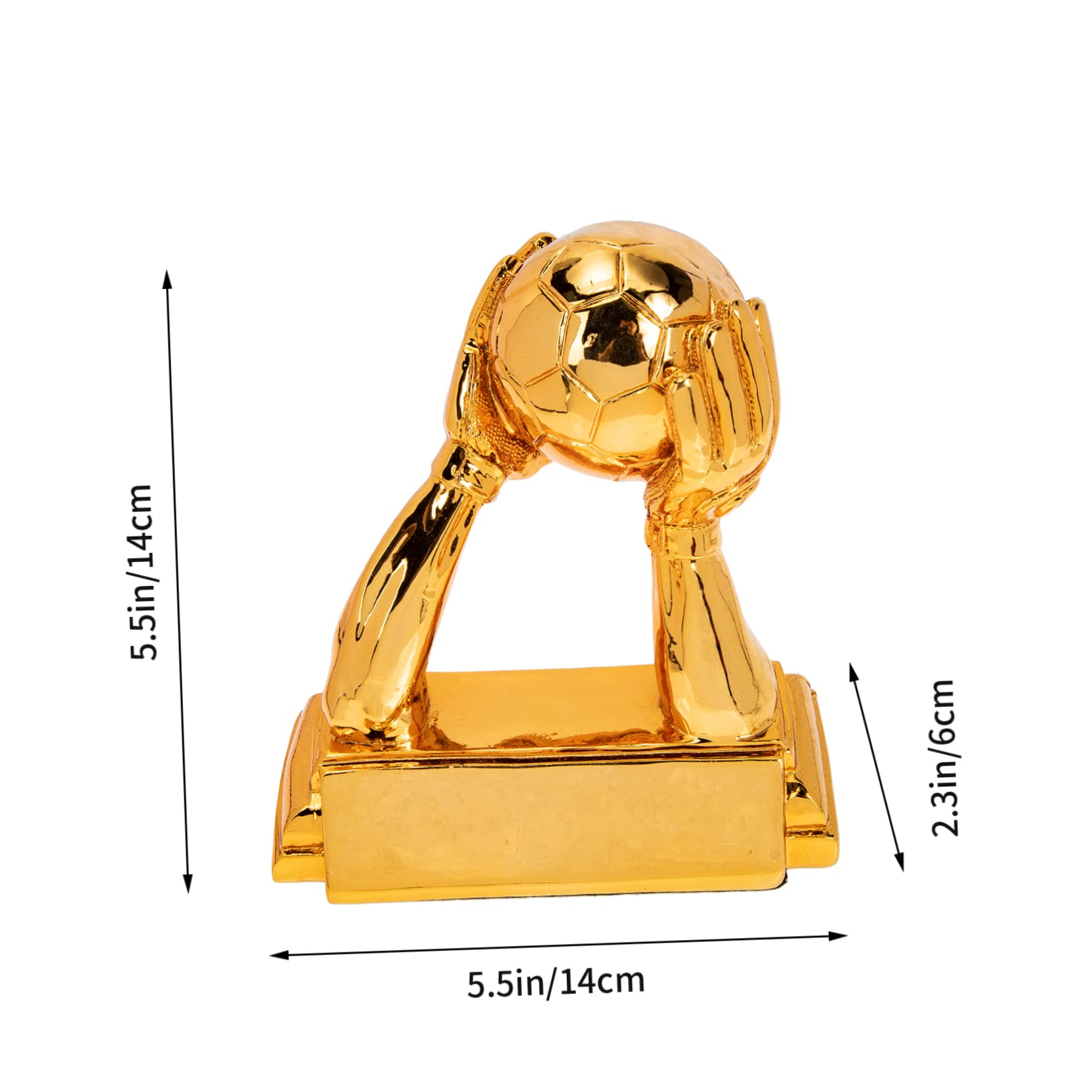 HEMOTON Fußball Trophäe für Torhüter Goldenes Design Kreative Resin Souvenir für Fans zur Fußballfeier Heimdekoration