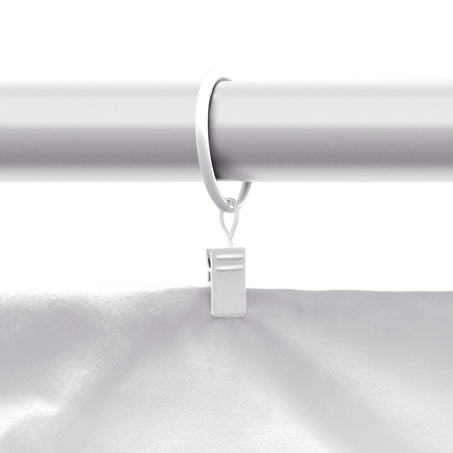 LimoStudio Hintergrund-Clips – 10 Stück Weiße Metall-Ringclips Für Hintergrundständer & Vorhänge
