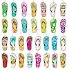 Haooryx summer decorative hanging ornaments 31pcs summer flip flop wood hanging ornaments decorations hawaii beach slippers wooden slices gift wrapping tags sign pendant tree party giftwrap decor  urban country home decor