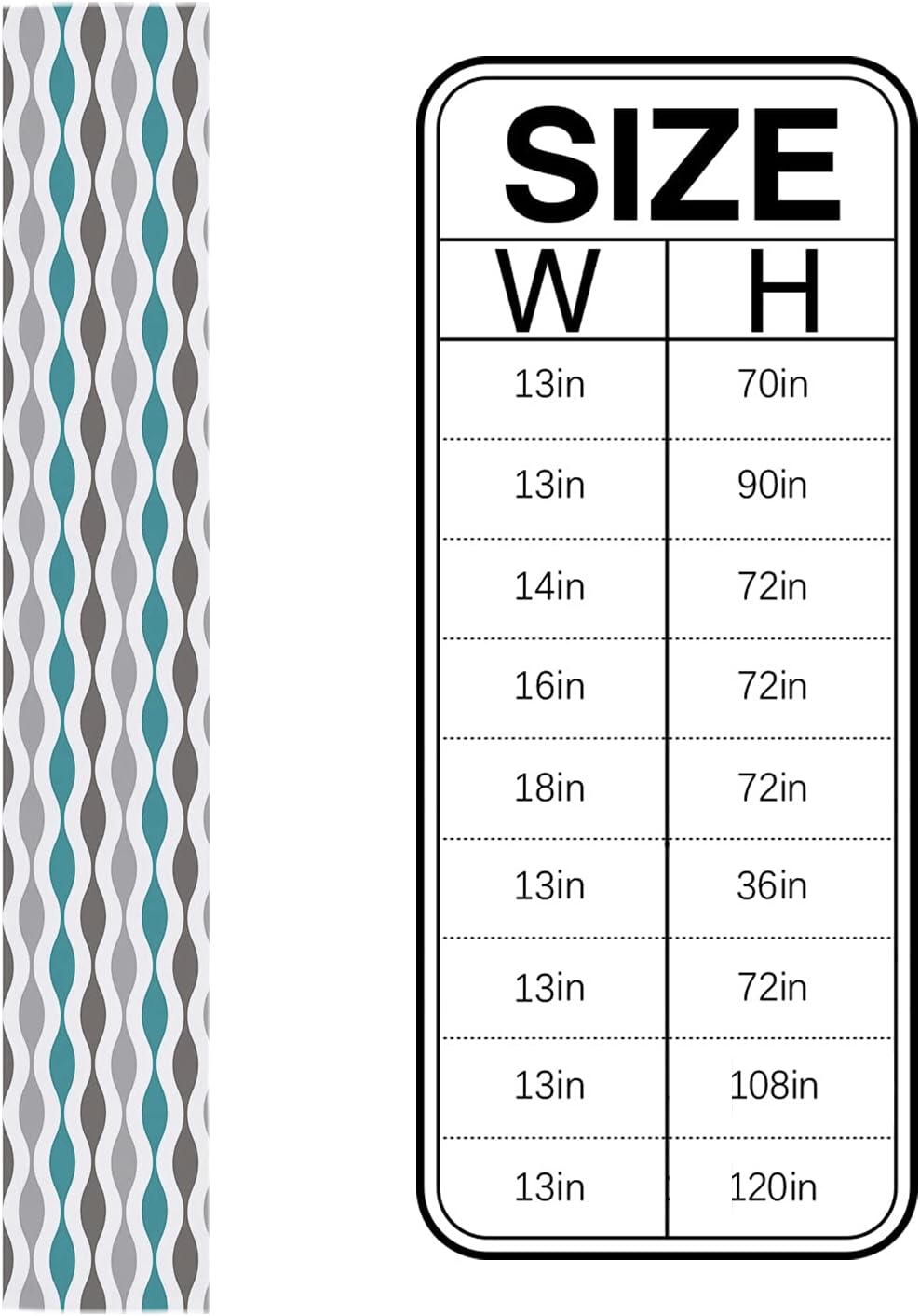Table Runners 72 Inches Long, Mid-Century Modern Geometric Cyan Gray Pattern Coffee Table Runner for Living Room,Cotton Linen Farmhouse Table Runner for Wedding/Party 14x72 Inch