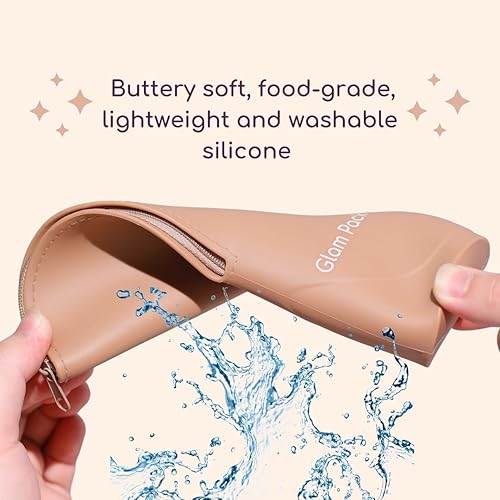Miniatura 7 de GLAMPACK - Soporte para brochas de maquillaje de silicona, organizador de brochas de maquillaje de viaje, estuche para brochas de maquillaje,