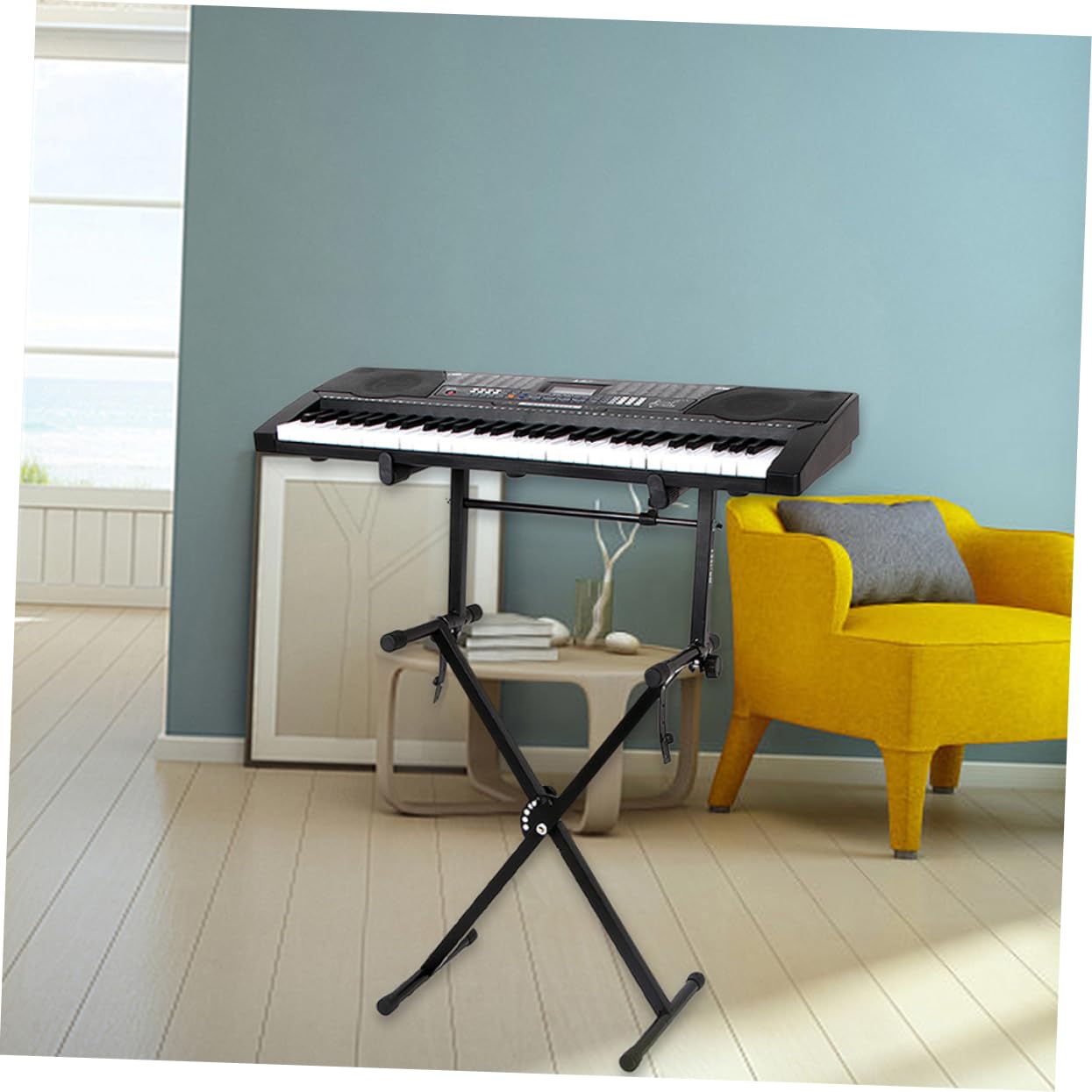 Support Métallique Rehaussé pour Clavier Électronique, Lot de 2 Sets