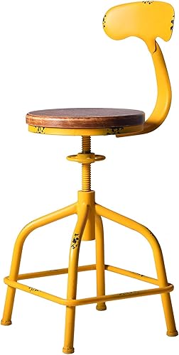 Miniatura 13 de Topower Taburete de cocina de granja, taburete de mostrador industrial, asiento redondo de cocina decorativo, altura estándar, taburetes de bar