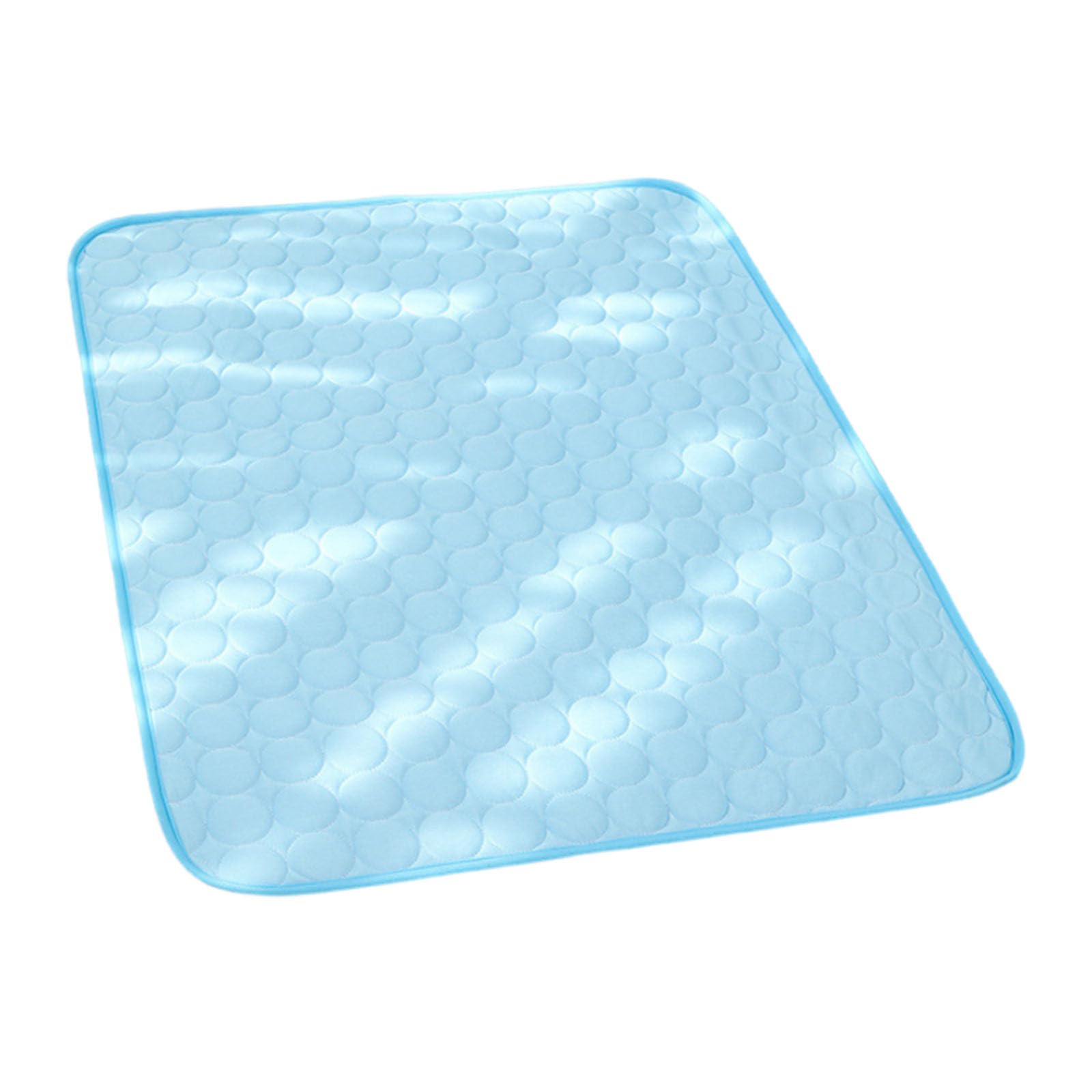 Dog Cooling Mat Large Cooling Mat for Dogs Cats Pet Cool Bed Pad Washable Ice Silk Mats for Summer Indoor Outdoor Use (Blue, 90x120cm)