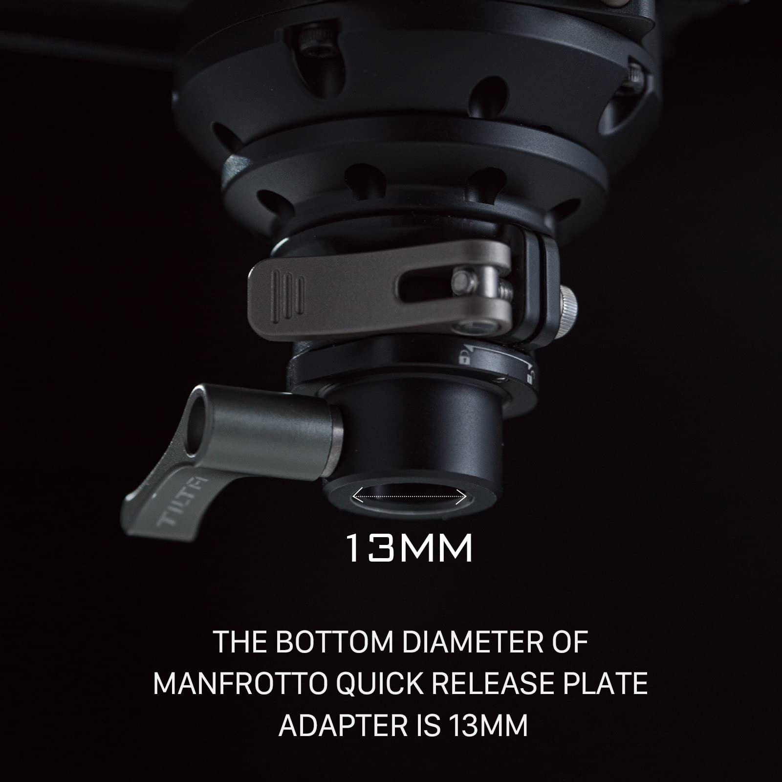Tilta Manfrotto - Adattatore piastra a sgancio rapido per braccio stabilizzatore a galleggiante Tilta compatibile con DJI Ronin 4D/RS 2/RS 3 PRO GSS-T01-QPA | Compatibile con DJI Ronin 4D/RS 2/RS 3 PRO