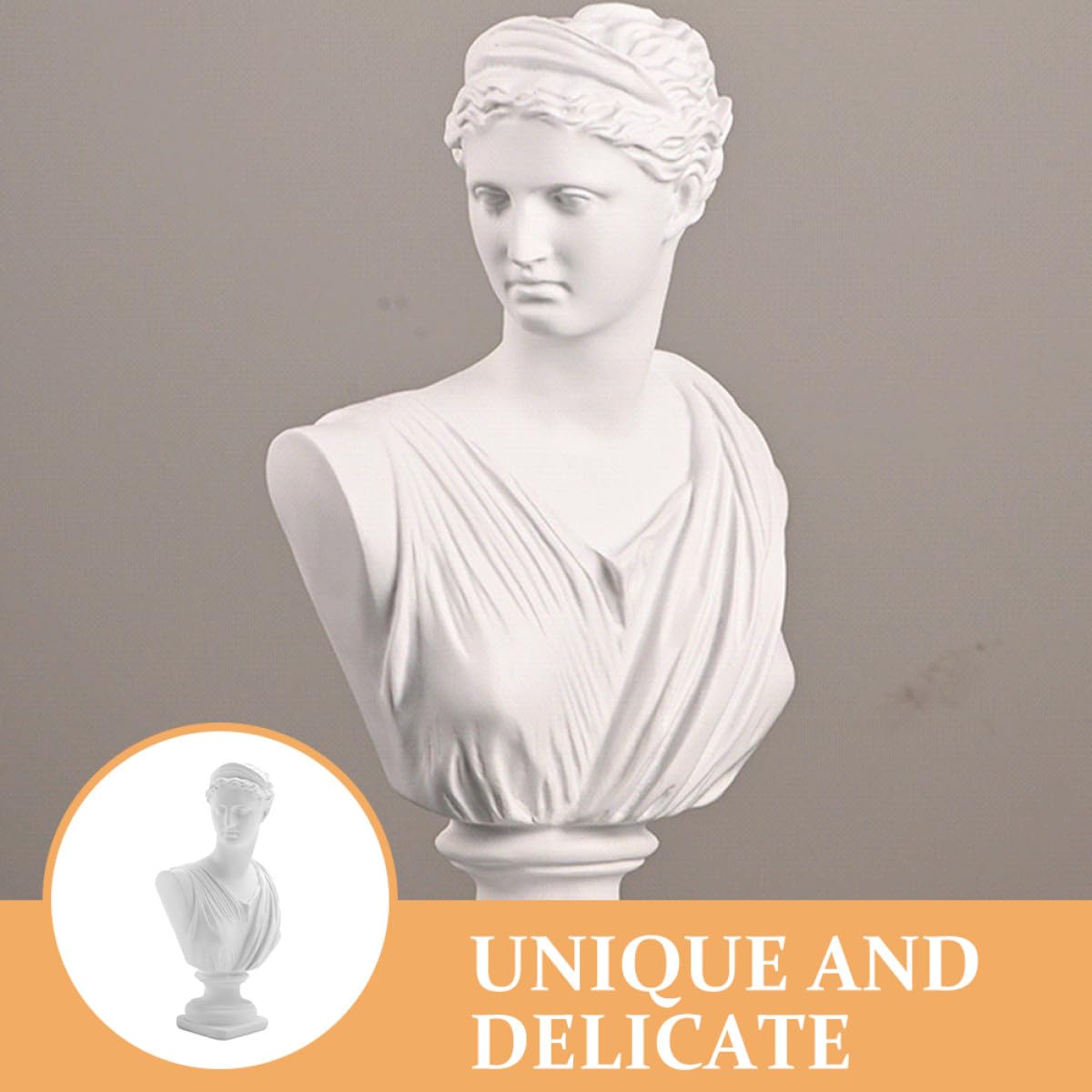 Estatua de Diosa de Resina White, Busto Decorativo para Adornos de Oficina, Sala y Obsequio de Inauguración