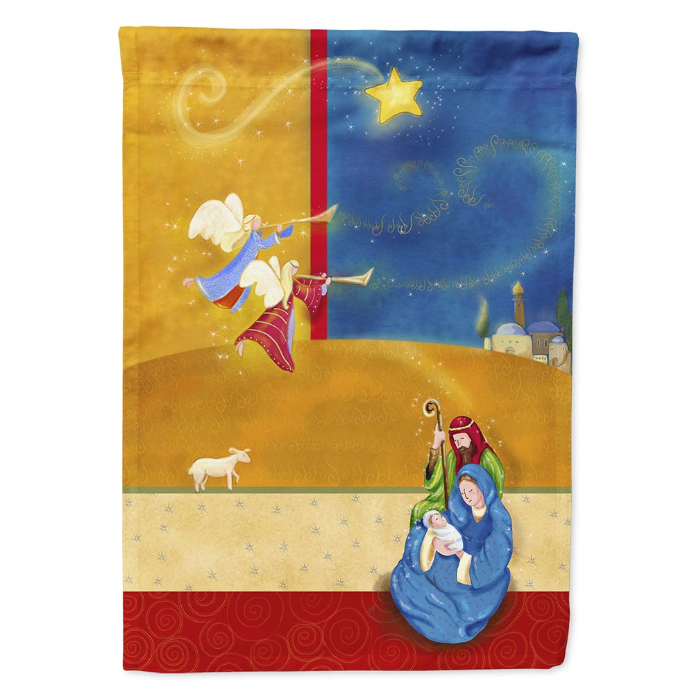 Grand Drapeau Crèche de Noël sur Toile, Tissu Haute Qualité Résistant aux Intempéries Aph5626chf