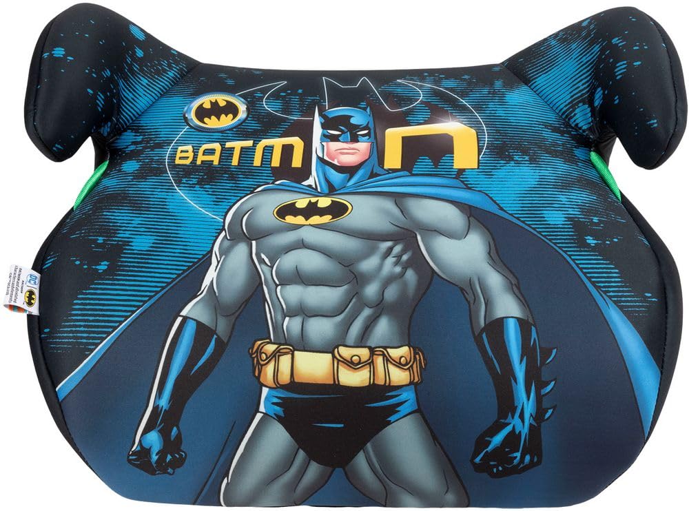 Tataway DC Comics Batman seggiolino alzatina auto i-Size ECE R129. Rialzo bimbi 125-150 cm con grafiche di Batman, seduta blu, comodo e sicuro per viaggi protetti e confortevoli in auto