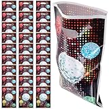 ADOCARN Bolsas de Obsequio Disco Retro 50 Piezas, Bolsas Portátiles para Empacar Dulces Revestimiento Perlado, Tamaño Compacto y Diseño Vintage para Fiestas Temáticas Disco Años 70