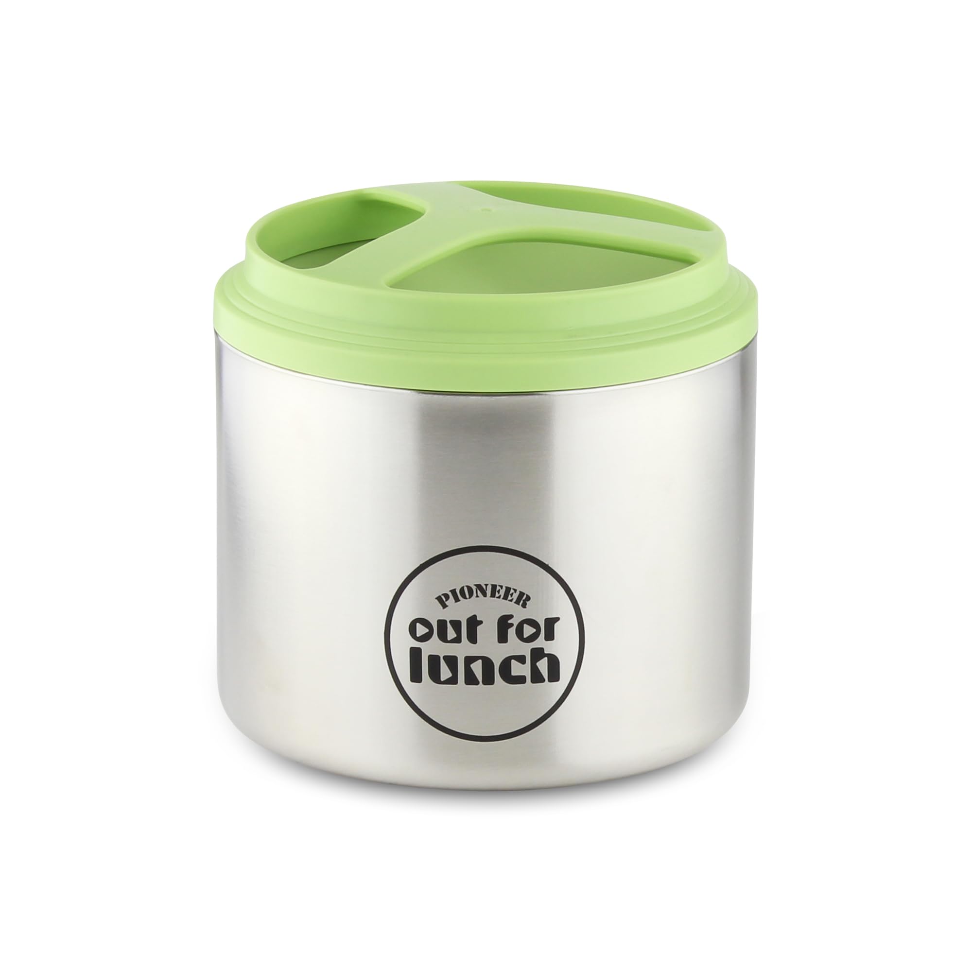 Pioneer Out for Lunch Vacuum Insulated Lunchbox/ Food Soup Thermo Flask, 1000ml/ 1 Litre Stainless Steel Leakproof Food Container, Green