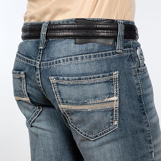 Rock & Roll Rope Stitch Pistol Straight Jeans4