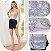 JASGOOD Sparkly Sequin Crop Tops for Women Metallic Tube Tops Strapless Glitter Mermaid Corset Top for Party Club