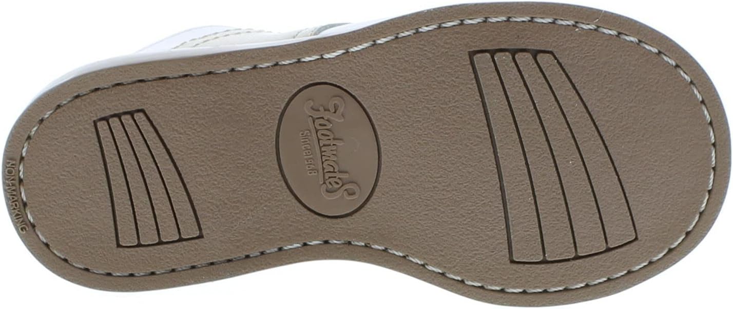 FOOTMATES Cheer Lace-Up Saddle Oxford Girls and Boys Dress Shoes with Wide Toe Box and Custom-Fit Insoles, Non-Marking Outsoles - for Infants, Toddlers and Little Kids, Ages 0-8