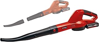 Einhell 3433543 Cordless 100 CFM Leaf Blower Kit 18V GC-CL 18/1 Li E-Kit Power X-Change with Battery and Charger (18V, 12,000 RPM, 6-Speed, 250 km/h, 191.38 ft/s, Lightweight, Split Tube for Leaves)