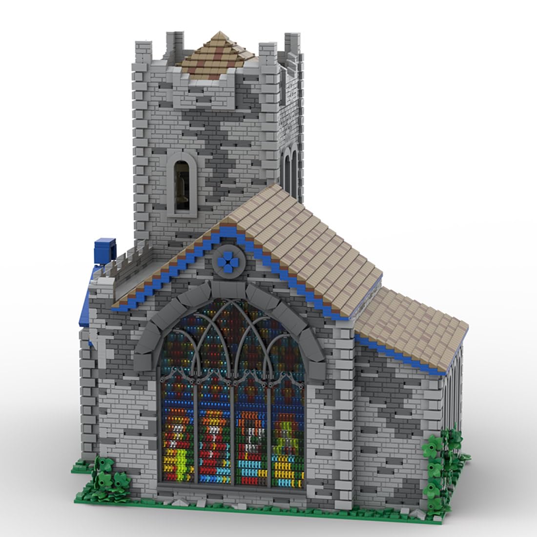Klemmbausteine Mittelalterliches Dorf-Kloster-Bauklötze-Set, 7480PCS Modularer Baukasten mit - Sammlerdisplay für Erwachsene und Jugendliche, MOC-203438