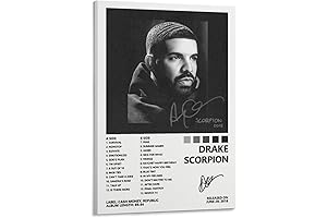 Drake Scorpion Album Cover Poster Canvas Wall Art
