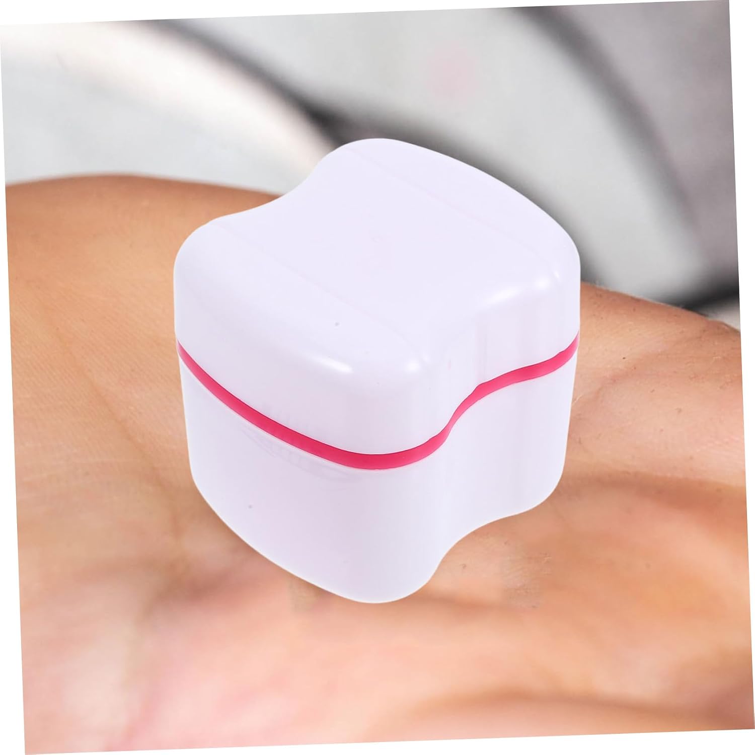 GARVALON Teeth Box Set Portable Retainer Case False Bath Case Travel Retainer Brush Retainer Case Cleaner False Maintenance Brush Plastic Retainer Cup Travel Retainer Container