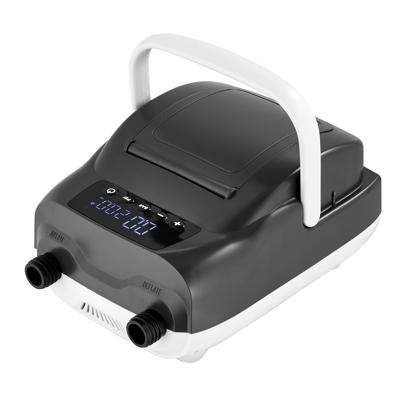 VEVOR 20PSI Paddle Board Pump, Rechargeable Battery-Powered, Dual Stage Electric SUP Air Pump with Auto-Off and Deflation Function, Ideal for Inflatable Paddle Board, Tent and Mattress