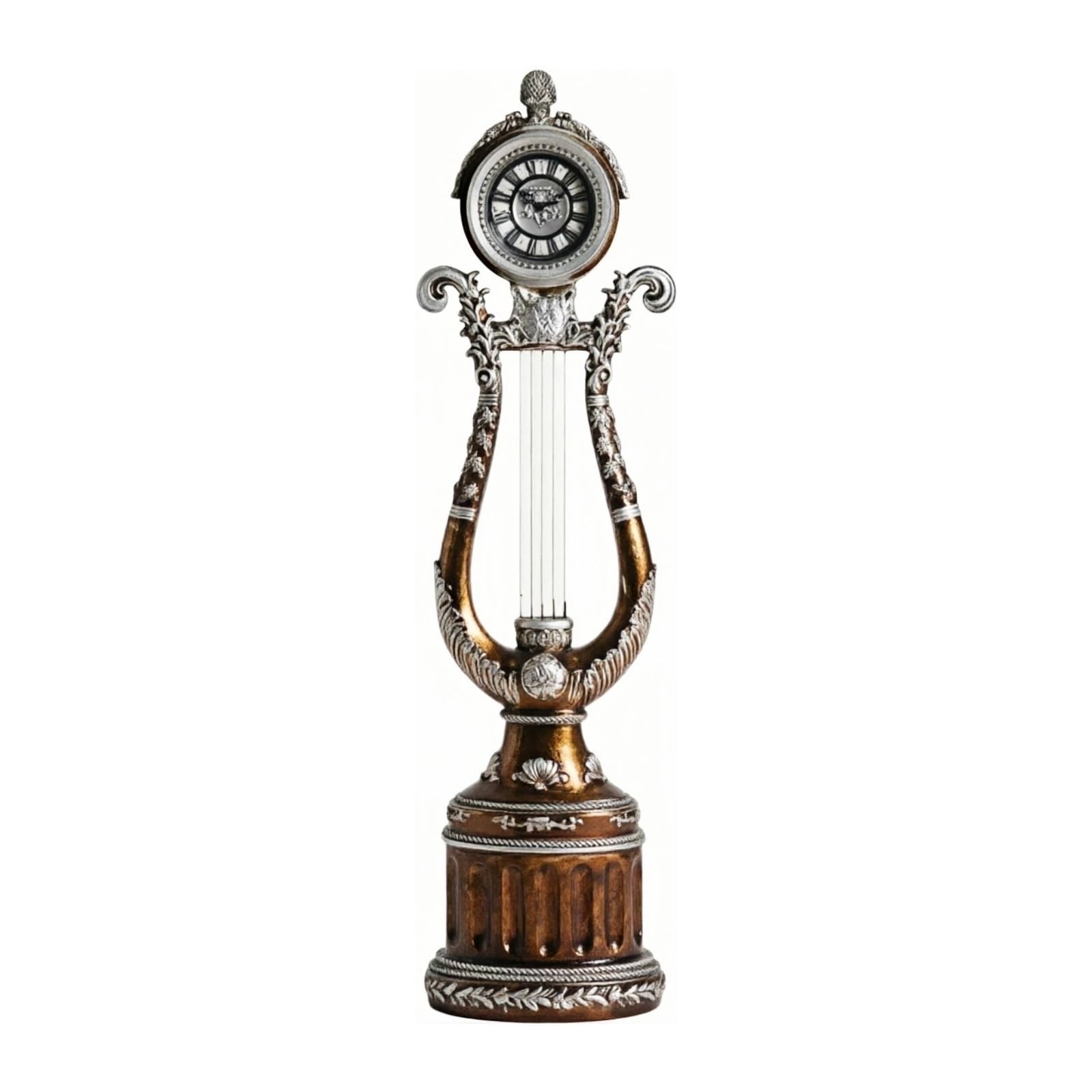 WANGHAI-666 Grandfather Clocks Floor Clock Silent Quartz Movement Roman Numeral European for Home