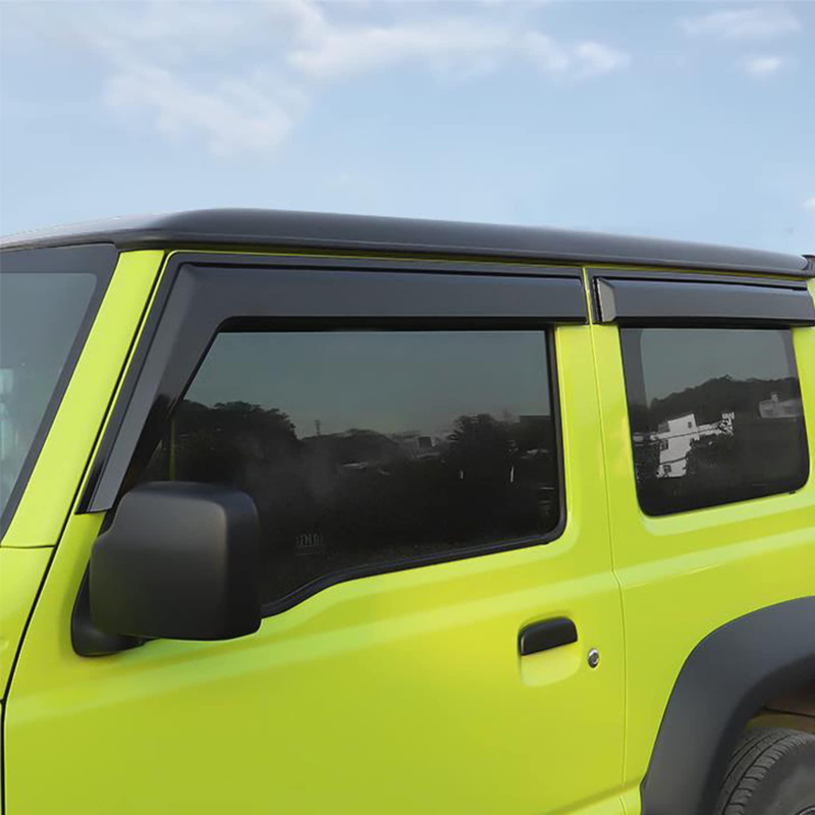 per Suzuki Jimny 2019 2020 2021 2022, Visiera per Finestra Auto Parapioggia Parapioggia Fumo Scudo Deflettori Tendalino Trim Copertura Accessori Auto