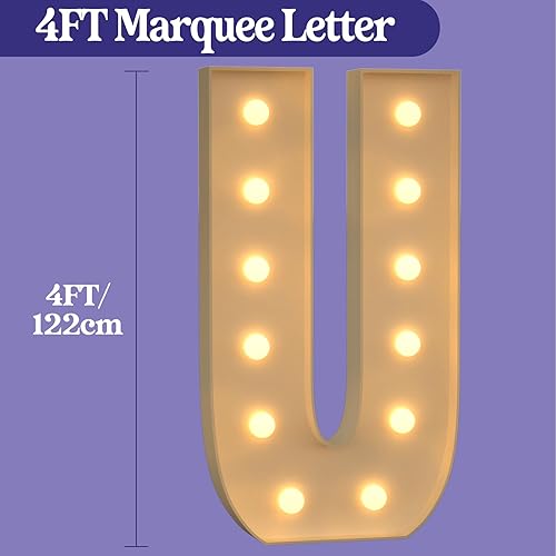 Miniatura 198 de Números iluminados grandes de 4 pies, números de marquesina 2 para decoraciones de cumpleaños de 21 para niños y niñas, números gigantes iluminados