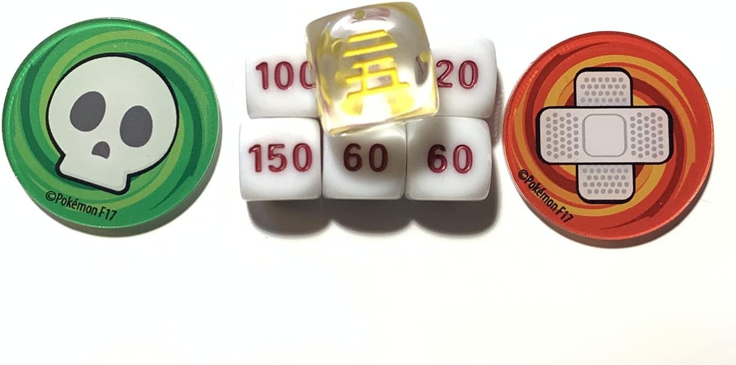 Celebrations Elite Trainer Dice Set & Burn / Poison Markers - 25th Anniversary Collection